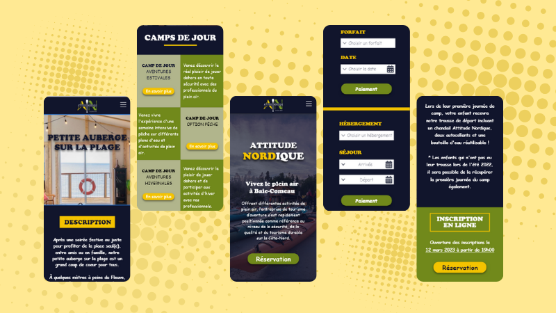 Projet web créé par la designer et développeuse Kathy Sergerie